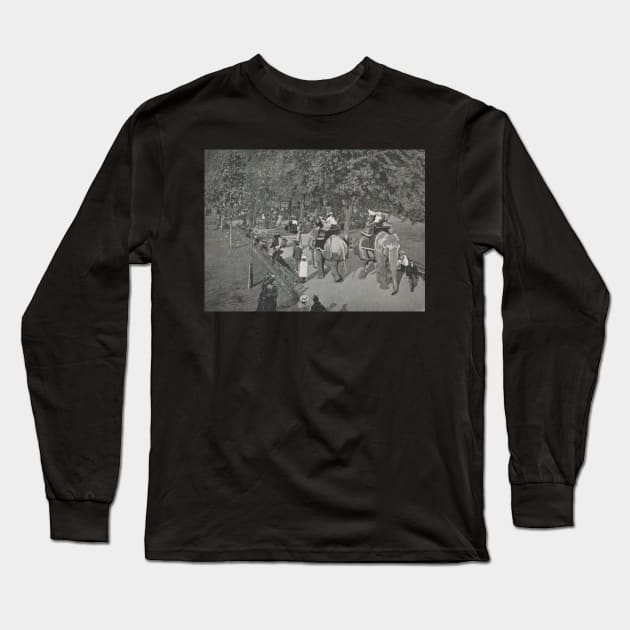 Elephant Rides 19th Century London! Long Sleeve T-Shirt by Mickangelhere1